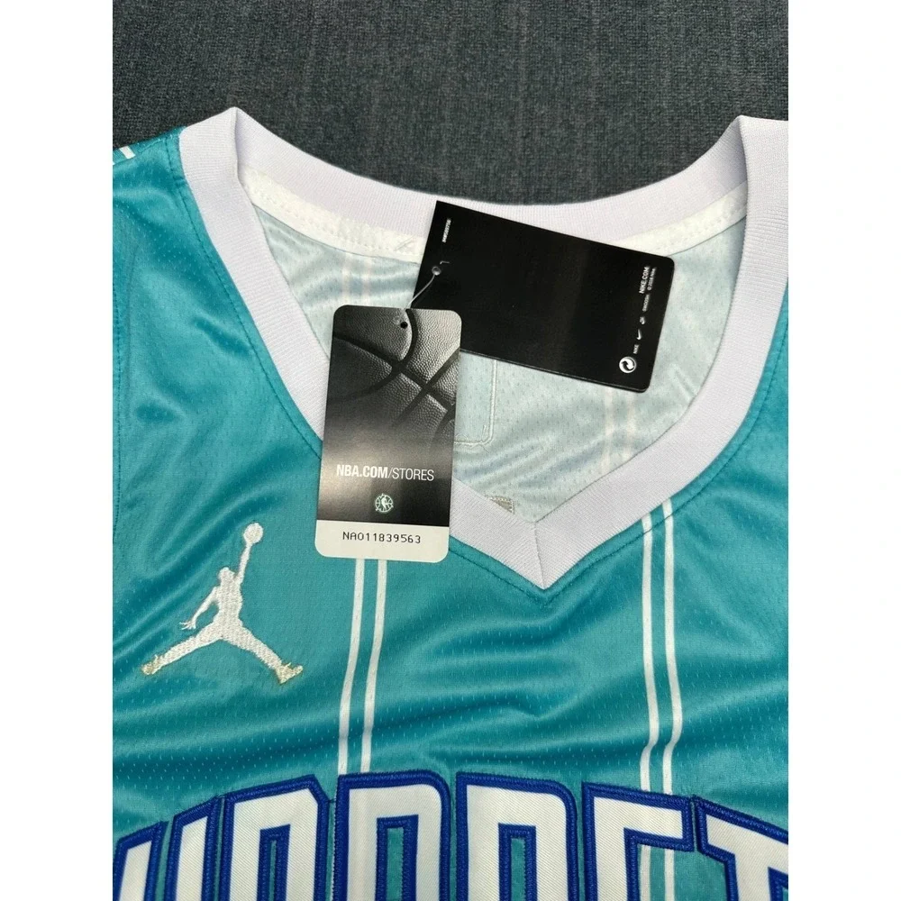Jordan Charlotte‎ Hornets LaMelo Ball 1 Statement Jersey Teal Mens 44 Small NEW